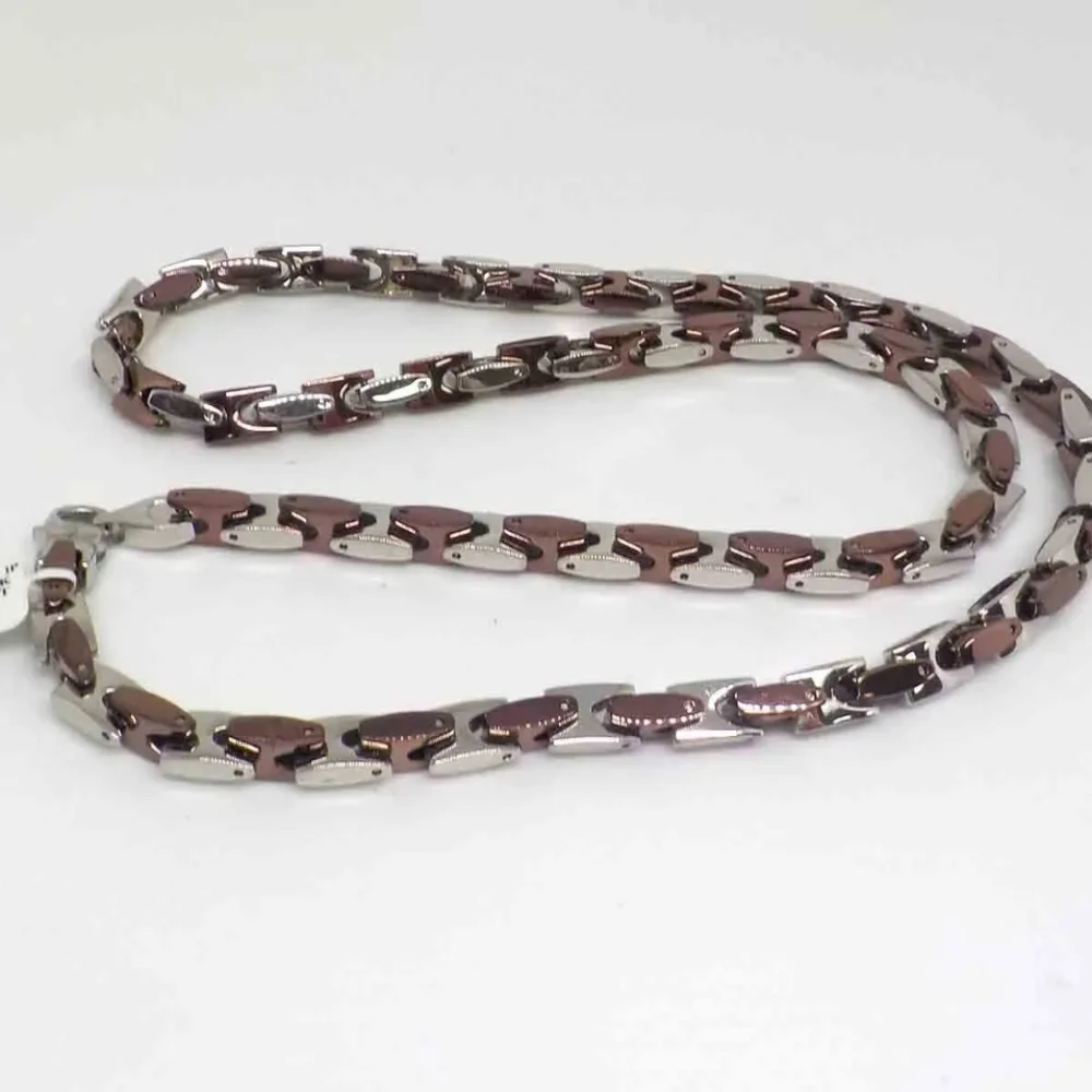 ***BRAND NEW*** SHAQUILLE O'NEAL TWO TONE NECKLACE AND BRACELET - Picture 5 of 6